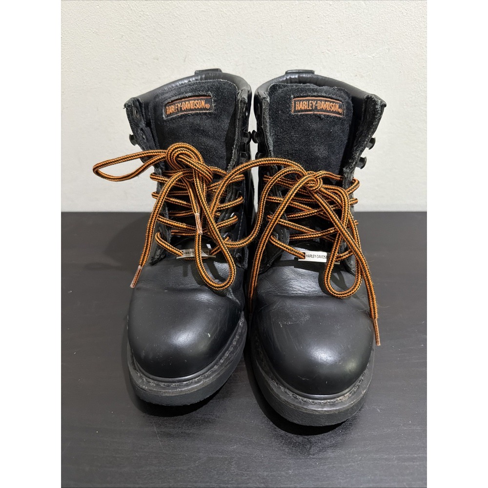 Harley-Davidson Women's Black Leather Lace-Up Motorcycle Riding Boots Size 6